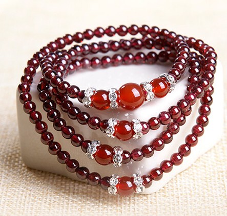冰种石榴石 多层 手链 正品石榴石手链 天然石榴石多圈原创 正品