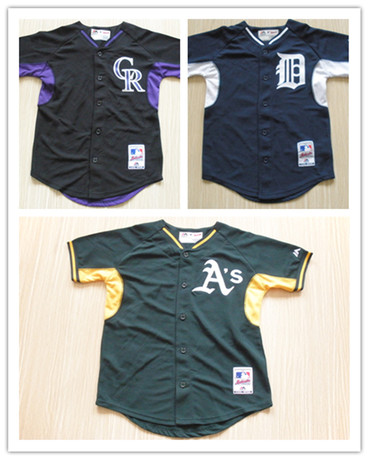 正品mlb大联盟奥克兰运动家科罗拉多洛矶底特律老虎队棒球服球衣