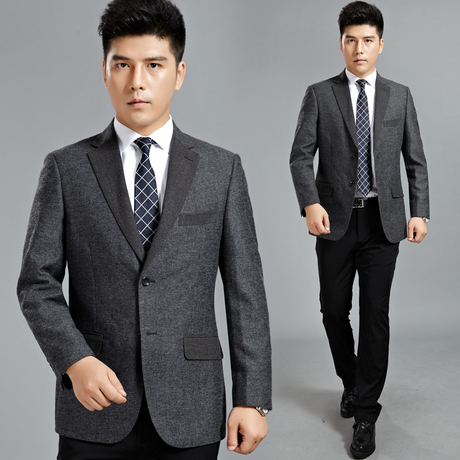 梦特娇男装西服 2014秋冬款商务休闲羊毛单西 中年西装外套特价