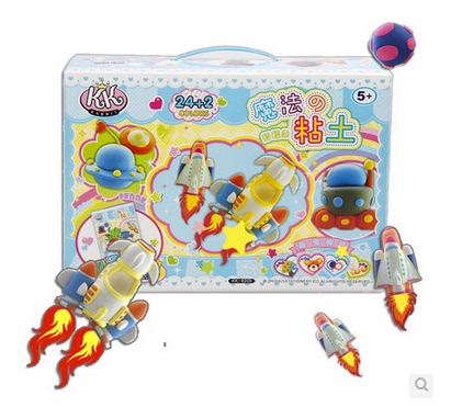 智高正品 24色kk-9205太空魔法粘土超大装3d轻质彩泥超轻粘土套装