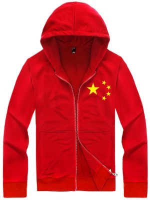 五星红旗中国国旗运动服男女款情侣装开衫外套卫衣爱国 班服 衣服