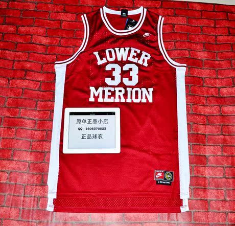 官方代购专柜正品 马里昂高中33号 科比球衣/篮球服 红色网孔刺绣