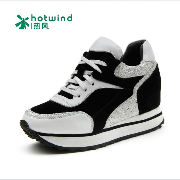 hotwind/热风女鞋正品2014秋季新款内增高真皮高跟单鞋61f4718
