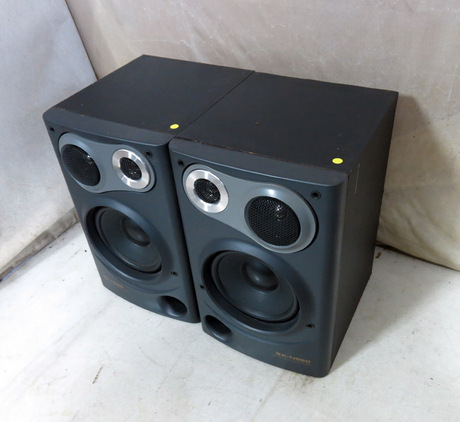 二手音响 原装爱华990三分频hifi发烧书架音箱5寸布边喇叭配胆机