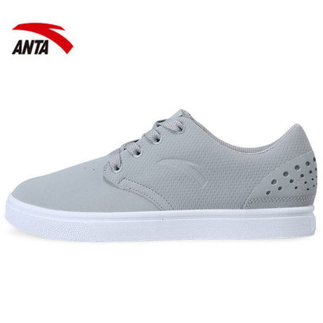 安踏男鞋板鞋正品 2014最新款pu拼接男士运动鞋 潮英伦时尚休闲鞋