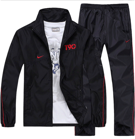 包邮新款品牌运动套装男春秋款耐克休闲运动服套大码t90透气孔