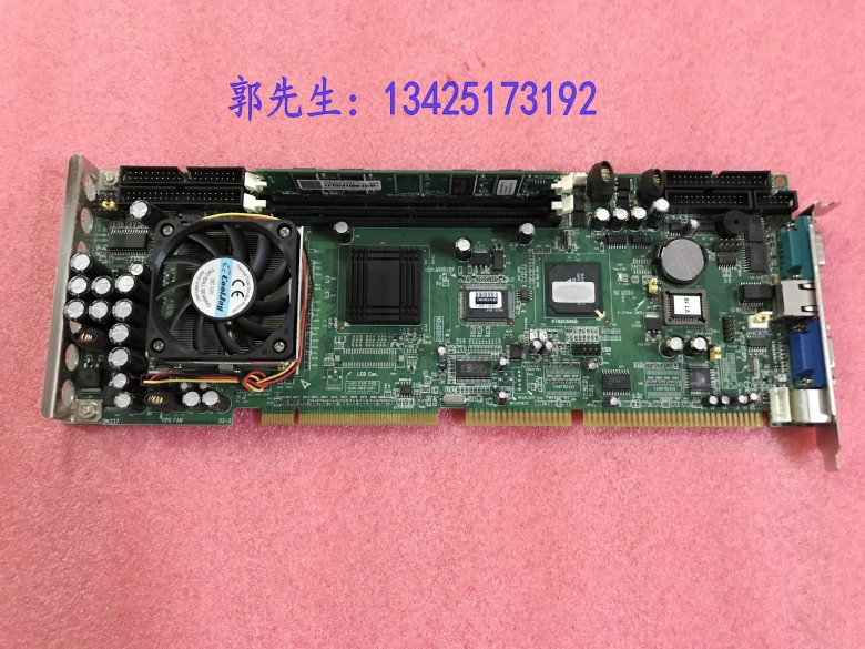Used  PCA-6186VE Advantech Industrial Main Board Rev.B2 With CPU Fan RAM 