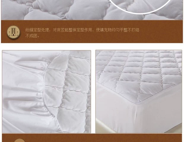 Khách sạn giá rẻ bộ đồ giường khách sạn bán buôn khăn trải giường bằng vải cotton trắng tấm bạt lò xo Simmons bảo vệ bìa tùy chỉnh