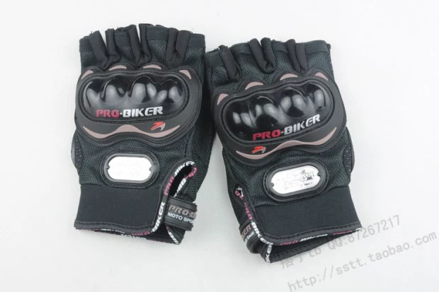 Găng tay xe máy chống vỡ găng tay đua xe được trang bị găng tay mùa hè nửa ngón tay PRO-BIKER nửa ngón tay