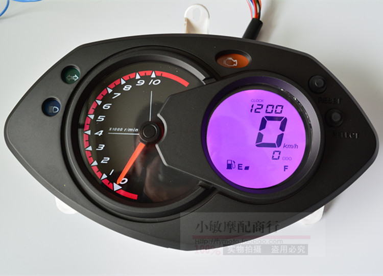 Nhà máy trực tiếp công cụ chiến đấu GR125 mới bảy màu cụ thể điều chỉnh LCD - Power Meter đồng hồ xe wave điện tử