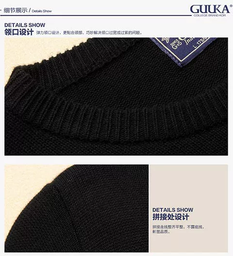 Áo len cổ lọ nam 2015 mùa thu mới phiên bản Hàn Quốc của chiếc áo len cổ tròn tự trồng dài tay áo len nam - Hàng dệt kim