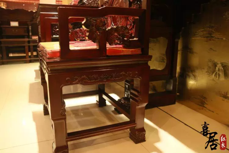 Gỗ gụ nội thất gỗ hồng mộc châu Phi Ganoderma lucidum Zhongtang hiên trường hợp cho bàn ghế Taishi Tám bàn bất tử kết hợp hoa đứng - Bàn / Bàn