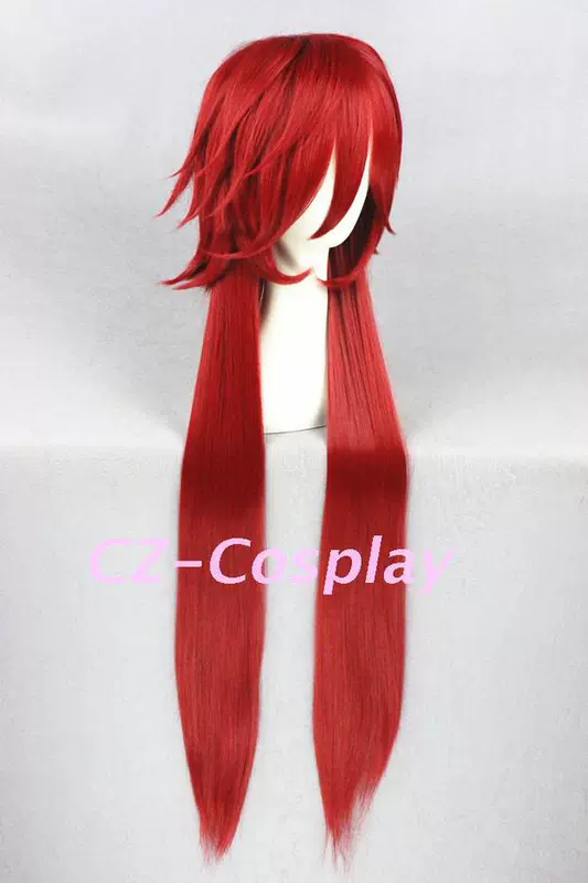 Bộ tóc giả màu đen của CZcosplay Dead Gregory Huang Duanhua Red cosplay 100cm - Cosplay