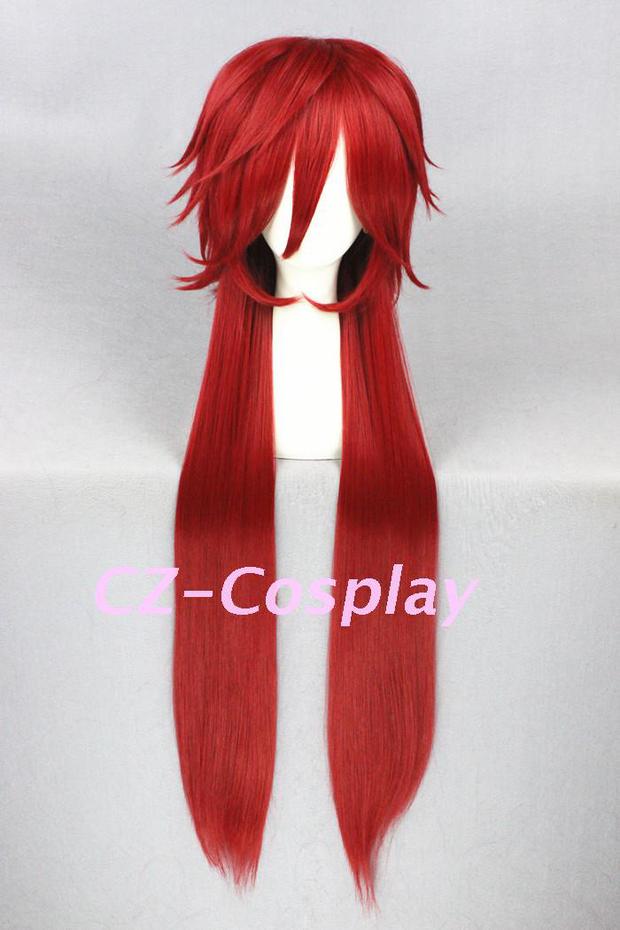 Bộ tóc giả màu đen của CZcosplay Dead Gregory Huang Duanhua Red cosplay 100cm - Cosplay cosplay sexy