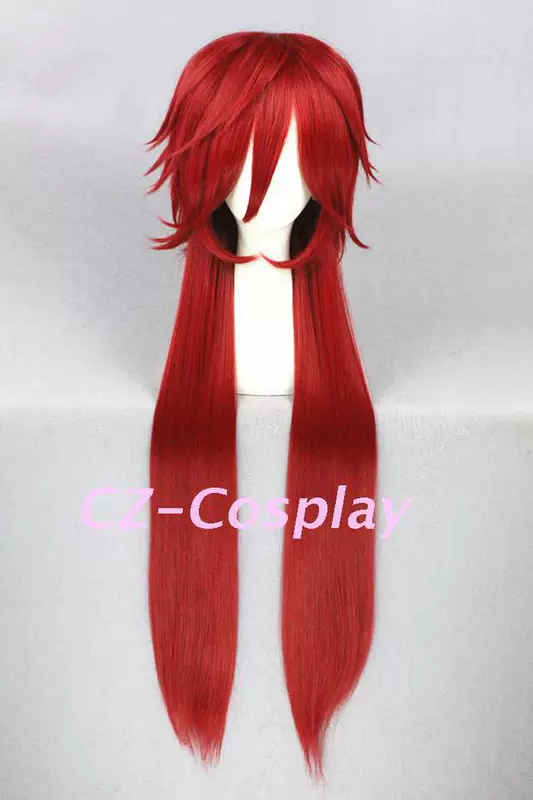 Bộ tóc giả màu đen của CZcosplay Dead Gregory Huang Duanhua Red cosplay 100cm - Cosplay