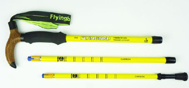 Ngoài trời FLYINGBIRD / Feibo Ft6 siêu nhẹ bằng sợi carbon hình chữ T kẹp trekking cực cũ - Gậy / gậy gậy cho người mù