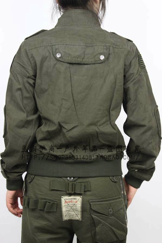 Áo khoác lửng nữ Áo khoác thắt lưng Quân đội Quạt Trang phục Giải trí ngoài trời Cotton chính hãng Áo khoác vải mịn - Những người đam mê quân sự hàng may mặc / sản phẩm quạt quân đội quần rằn ri nữ