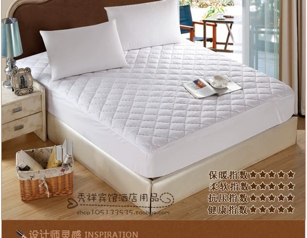 Khách sạn giá rẻ bộ đồ giường khách sạn bán buôn khăn trải giường bằng vải cotton trắng tấm bạt lò xo Simmons bảo vệ bìa tùy chỉnh
