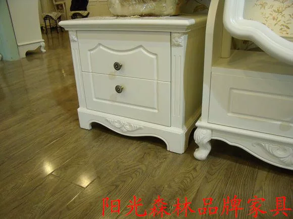 Thương hiệu đích thực / mục vụ Đồ nội thất / ván Hàn Quốc / Châu Âu / Pháp và kết hợp gỗ nguyên khối / bàn đầu giường / Xianghe Furniture City - Buồng