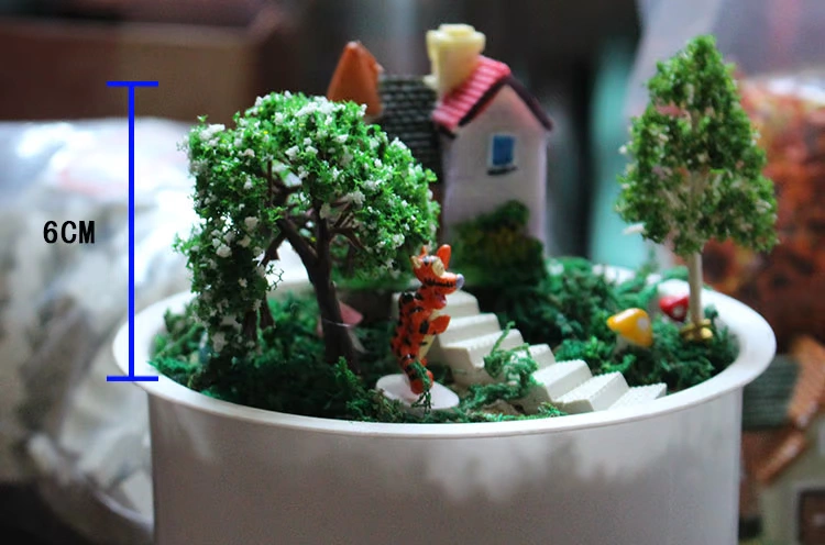 Mô phỏng cây trắng hạnh phúc cây vi cảnh rêu trang trí trong chậu Tự làm nhà vườn cảnh vật liệu trang trí nội thất - Hoa nhân tạo / Cây / Trái cây