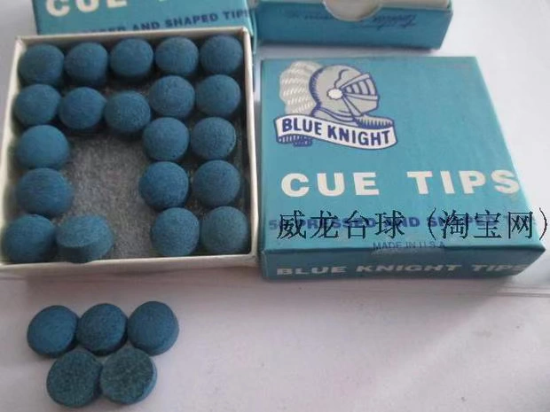 Hoa Kỳ nhập khẩu BLUEKNIGHT đầu da chiến binh màu xanh da trời 10MM11MM bi-a đầu bi-a