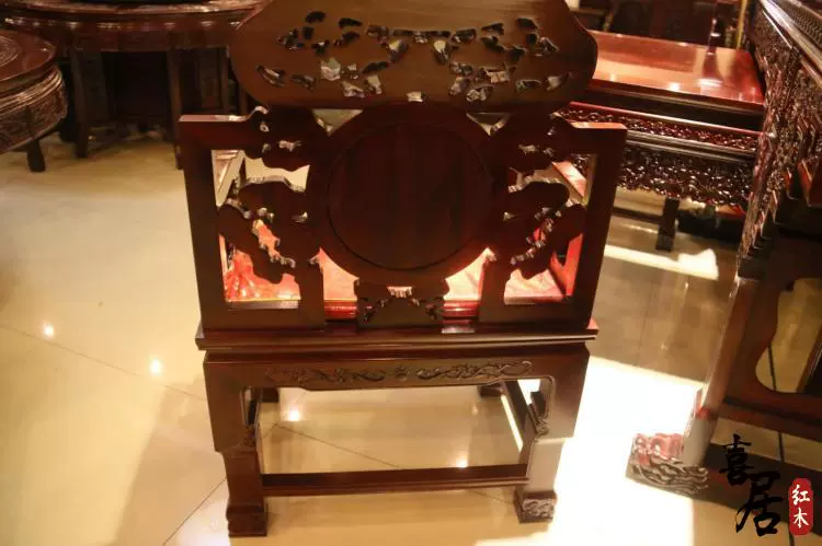 Gỗ gụ nội thất gỗ hồng mộc châu Phi Ganoderma lucidum Zhongtang hiên trường hợp cho bàn ghế Taishi Tám bàn bất tử kết hợp hoa đứng - Bàn / Bàn