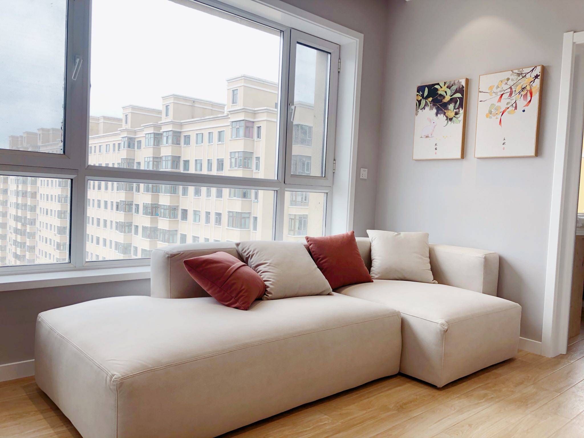 北欧布艺沙发客厅组合轻奢简约现代小户型可拆洗日式乳胶棉麻沙发