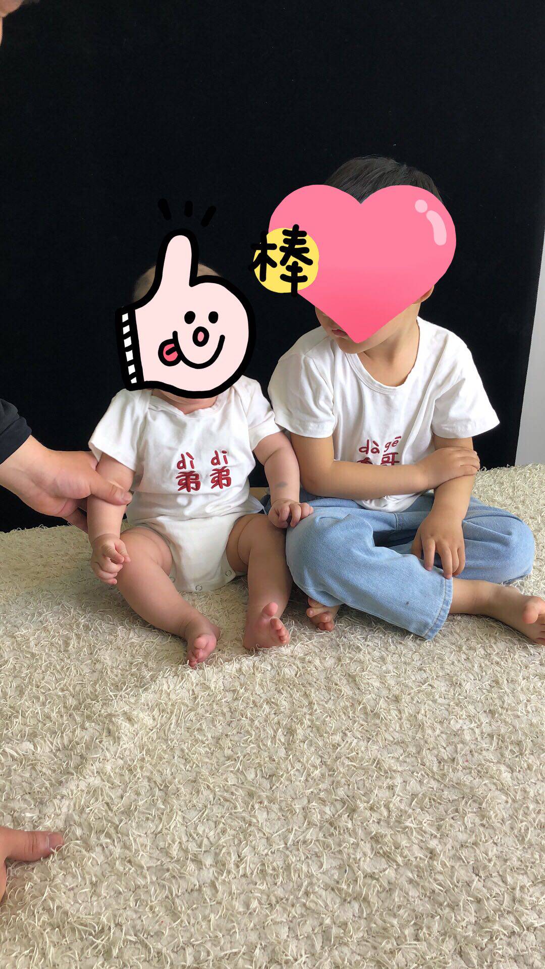 姐弟装2020新款潮哥哥弟弟兄妹装儿童婴儿亲子装一家四口炸街洋气