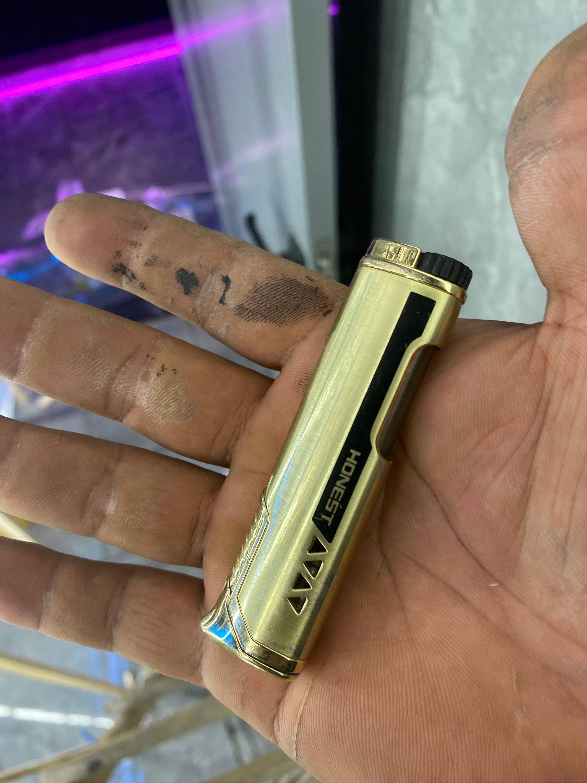 充气打火机创意防风小巧迷你超个性薄直冲可充气蓝火焰气体金属机