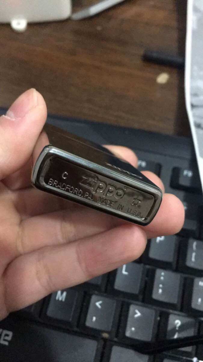 zippo打火机官方旗舰店打火机zippo正版芝宝男士黑冰商标150zl