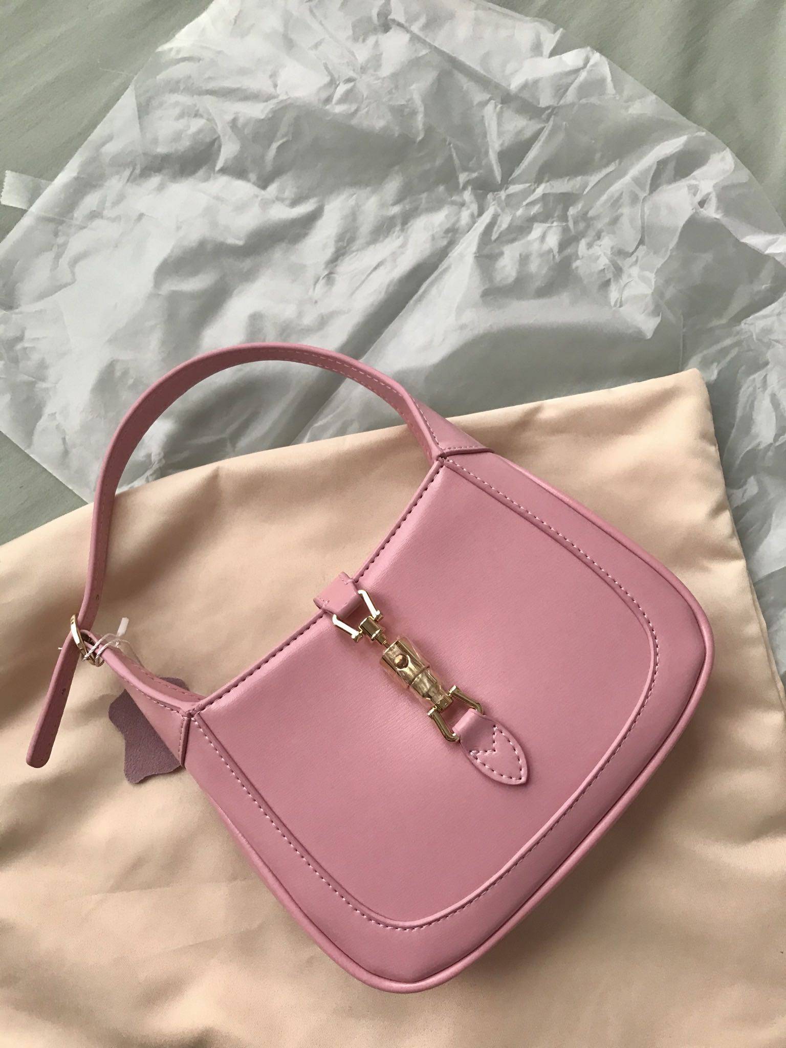 真皮法式腋下包jackie1961包单肩包法棍包手提斜跨包mini女包复古