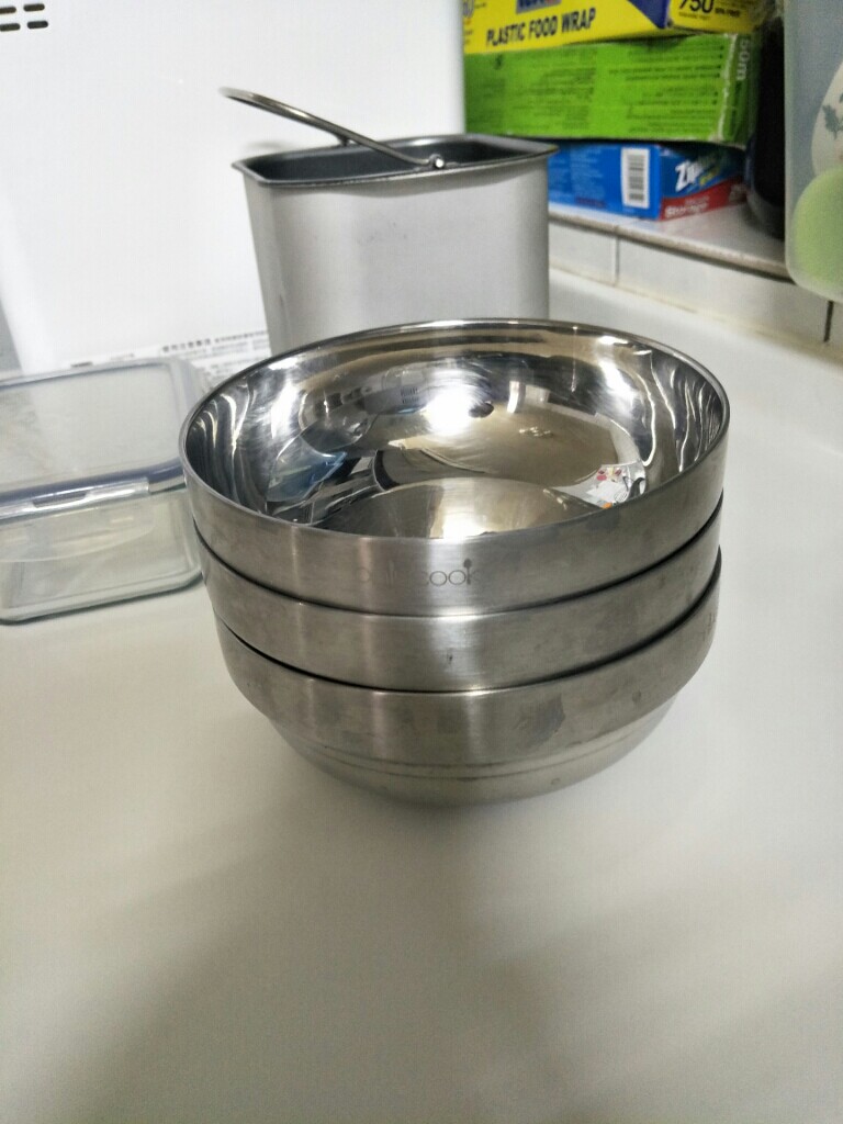 韩式食品级不锈钢面碗大碗家用汤碗双层冷面碗饭碗泡面碗带盖餐具