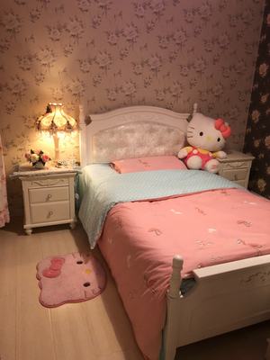 水星家纺四件套全棉简约1.8m床公主风双人纯棉桑巴舞曲被套床品